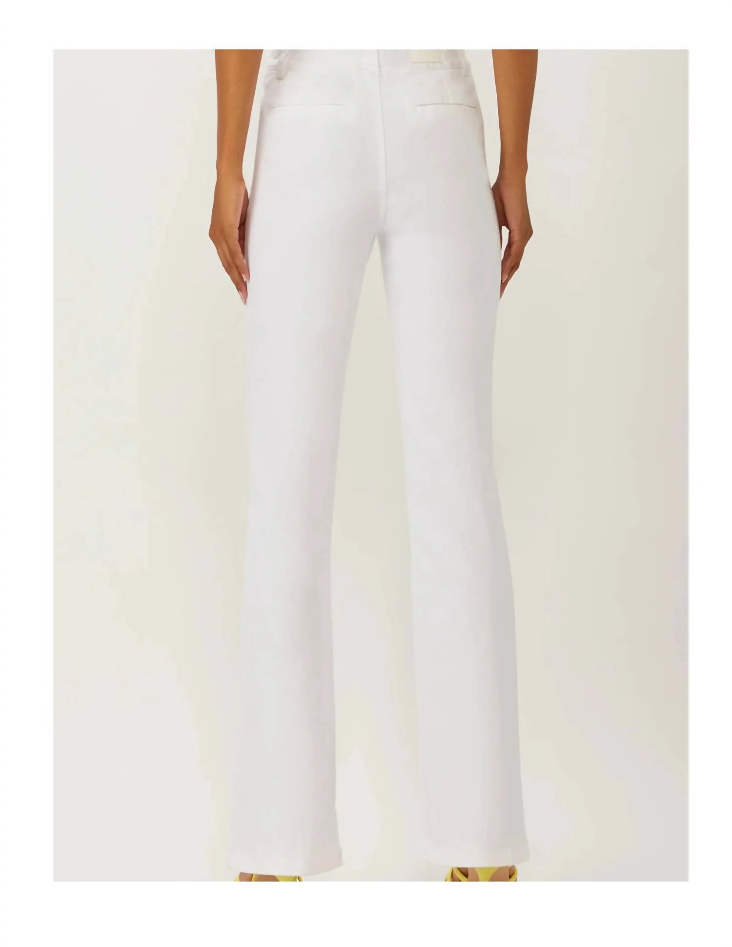 Figueroa Flare Jean W/ Patch Pockets In White