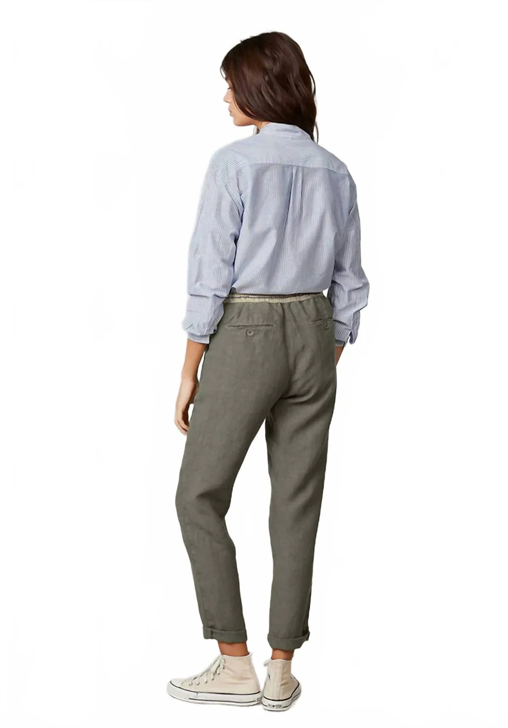 Philemon Woven Pant In Army Green