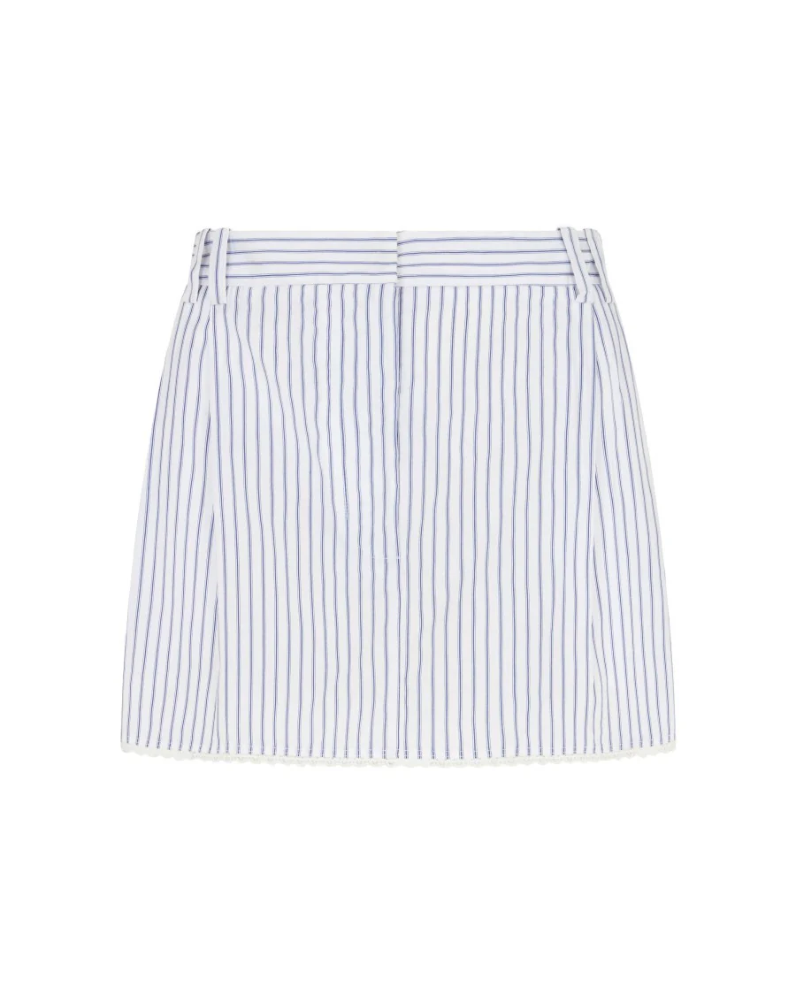 Striped Serena Mini Skirt - Navy/White