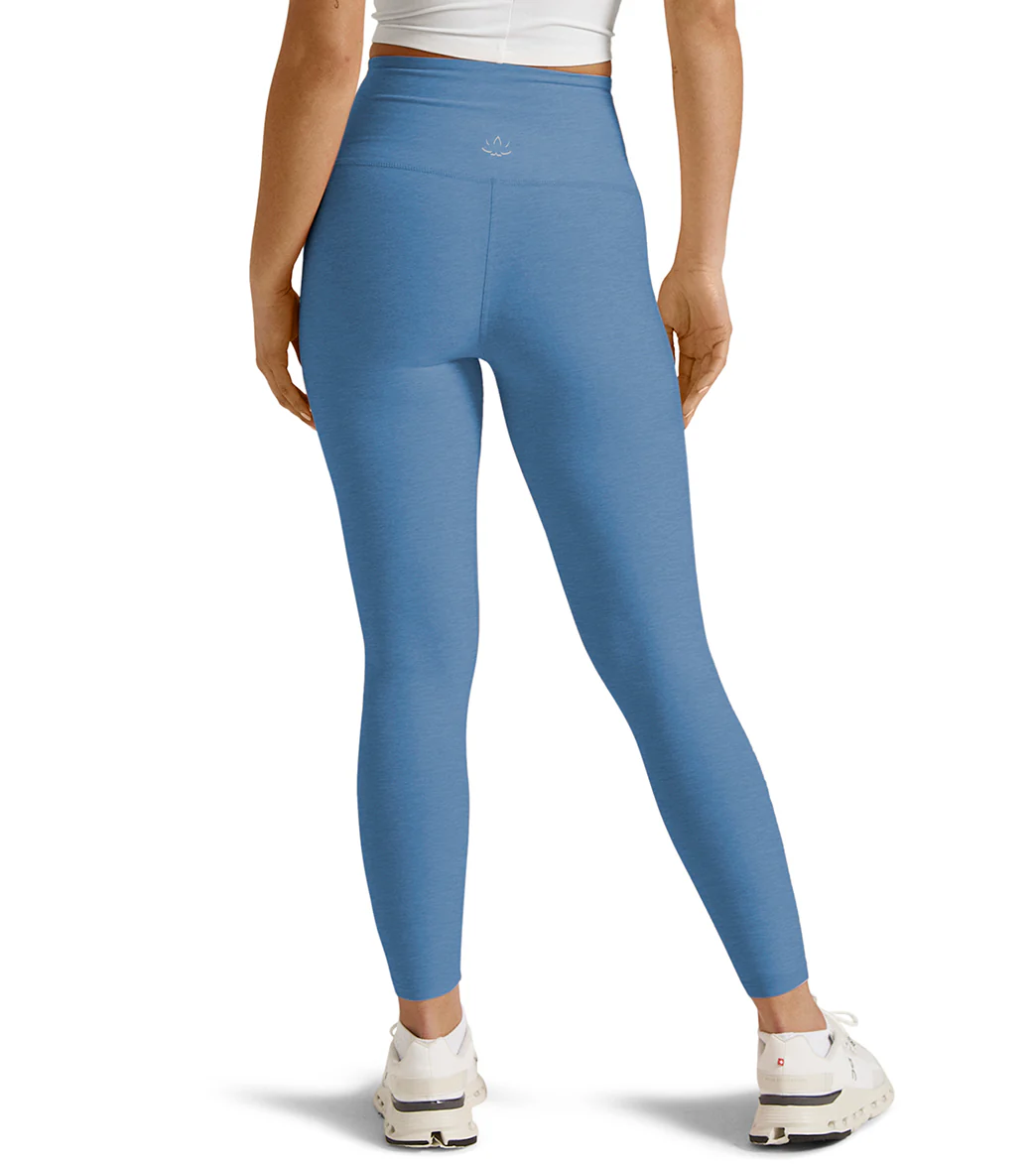 Beyond Yoga Spacedye High Waisted Caught In The Midi 7/8 Yoga Leggings Sky Blue Heather