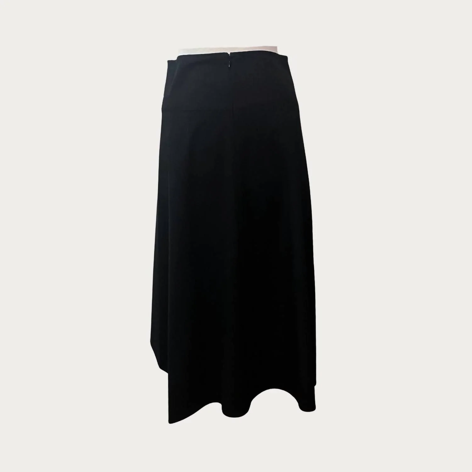High Low Pin Stripe Skirt In Black