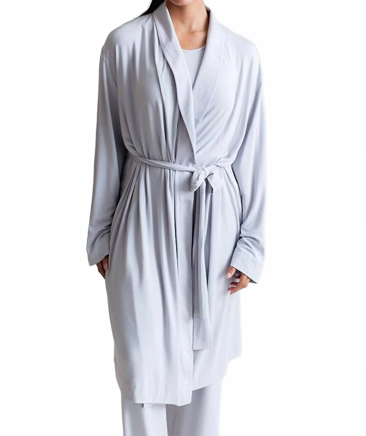 Collagen Lounge Robe In Pearl Grey
