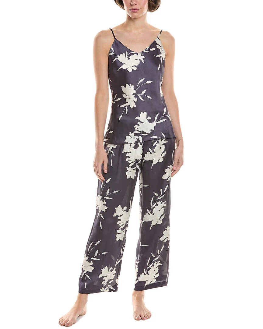 NATORI EDIT 2pc Lily Printed Satin Icon Pajama Set