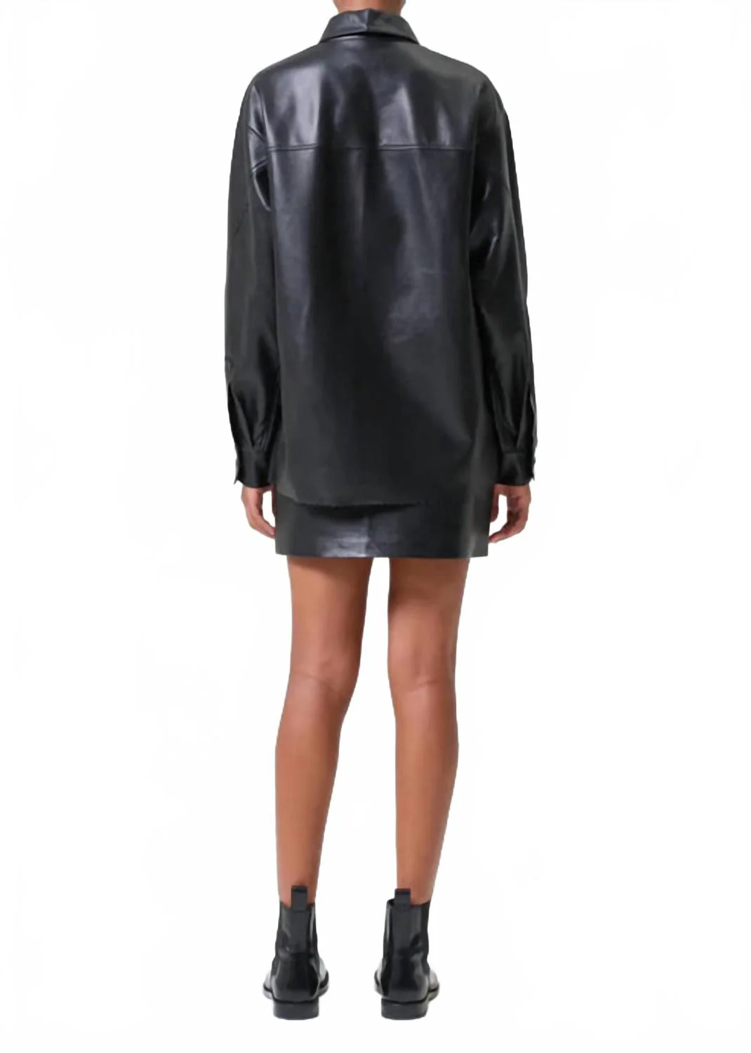 Agda Mini Skirt In Leather
