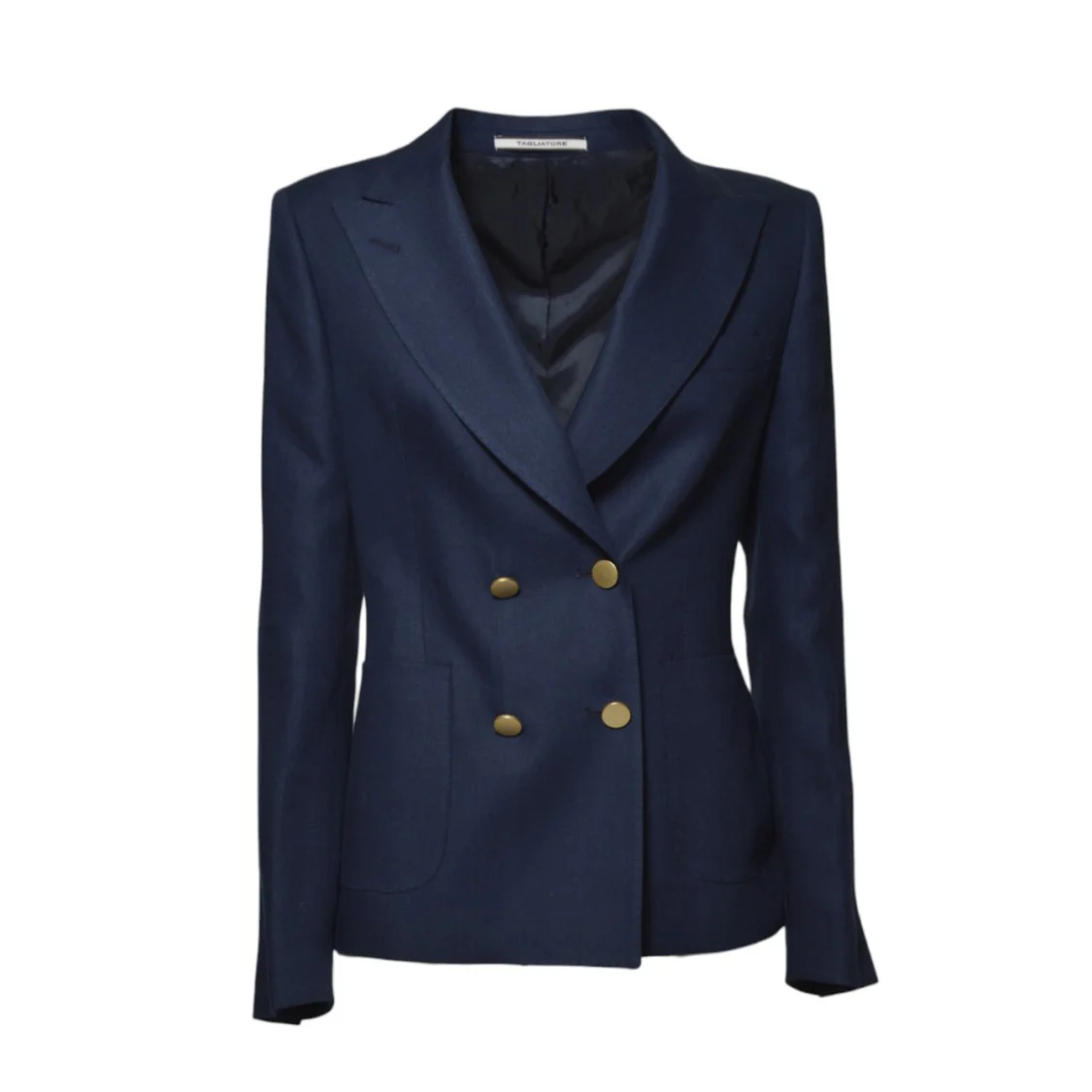 J-Coral Dark Blue Linen Double Breasted Jacket