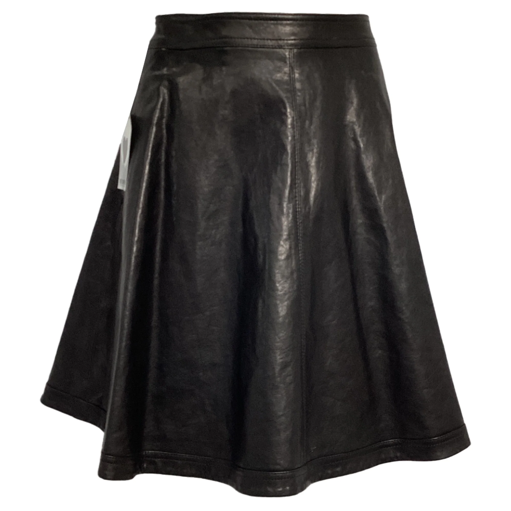 Diane von Furstenberg Riley Skirt in Black Leather