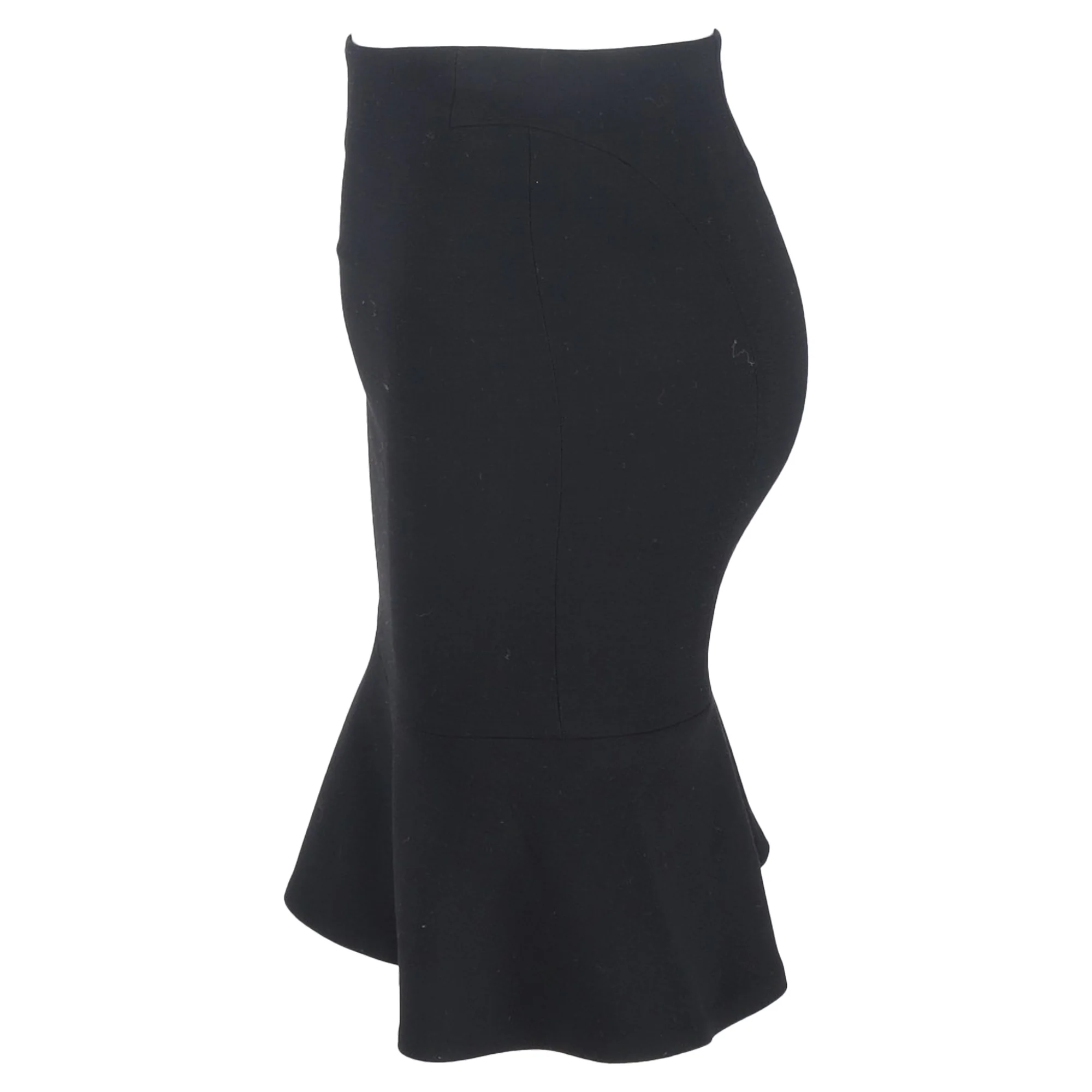 Ba&Sh Mini Flared Skirt in Black Wool