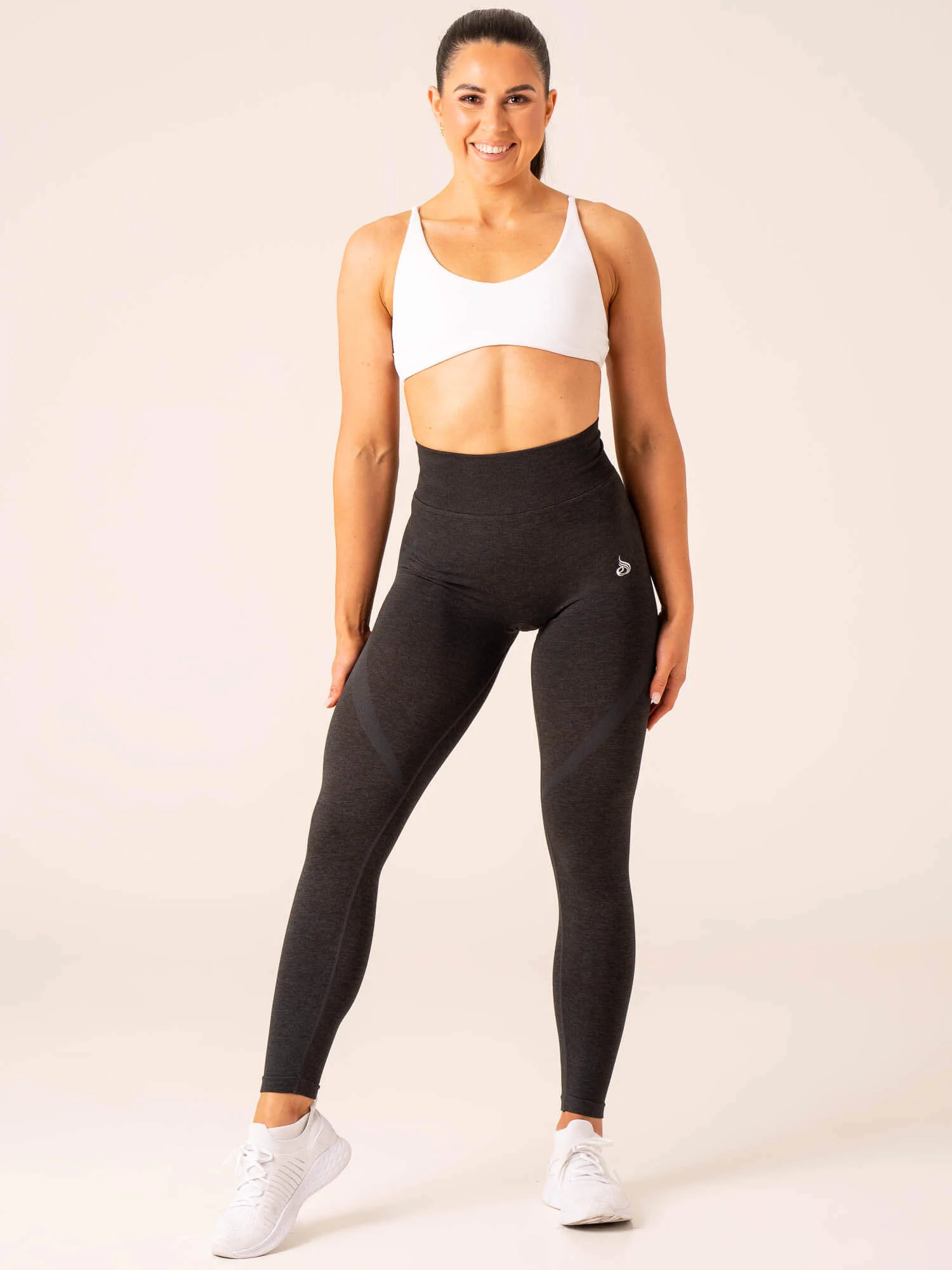 Staples Seamless Leggings - Black Marl