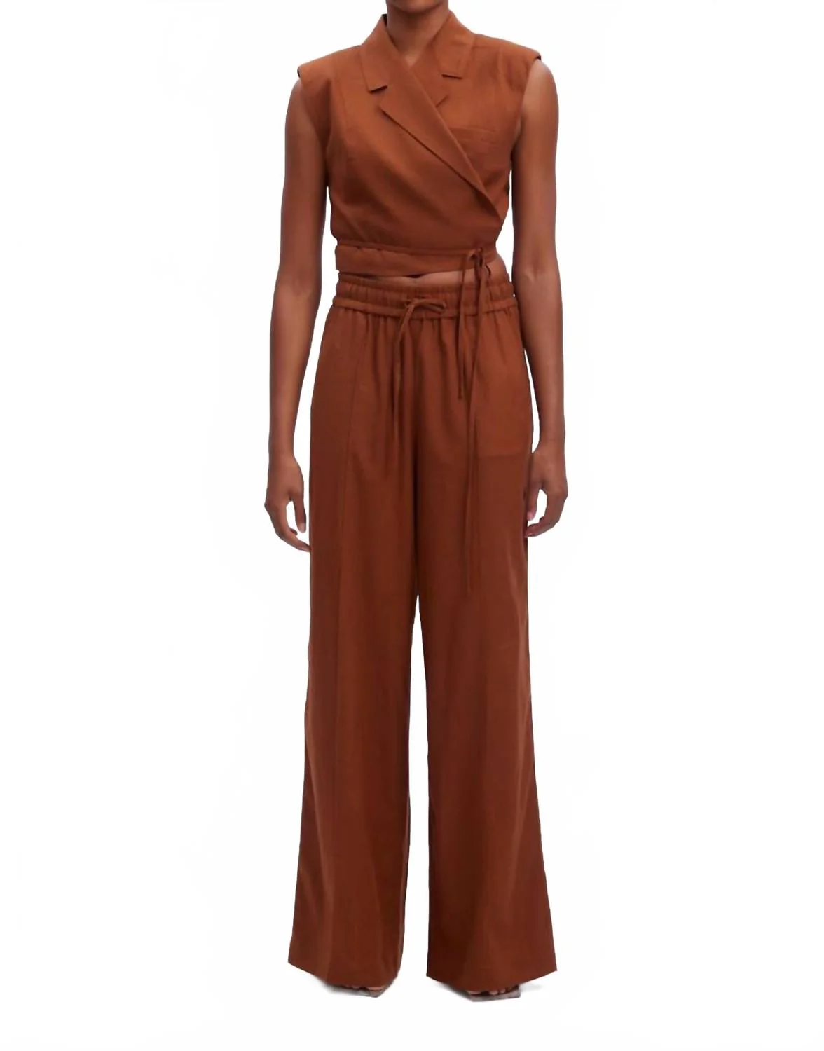 Leena Linen Pants In Sorrel Horse