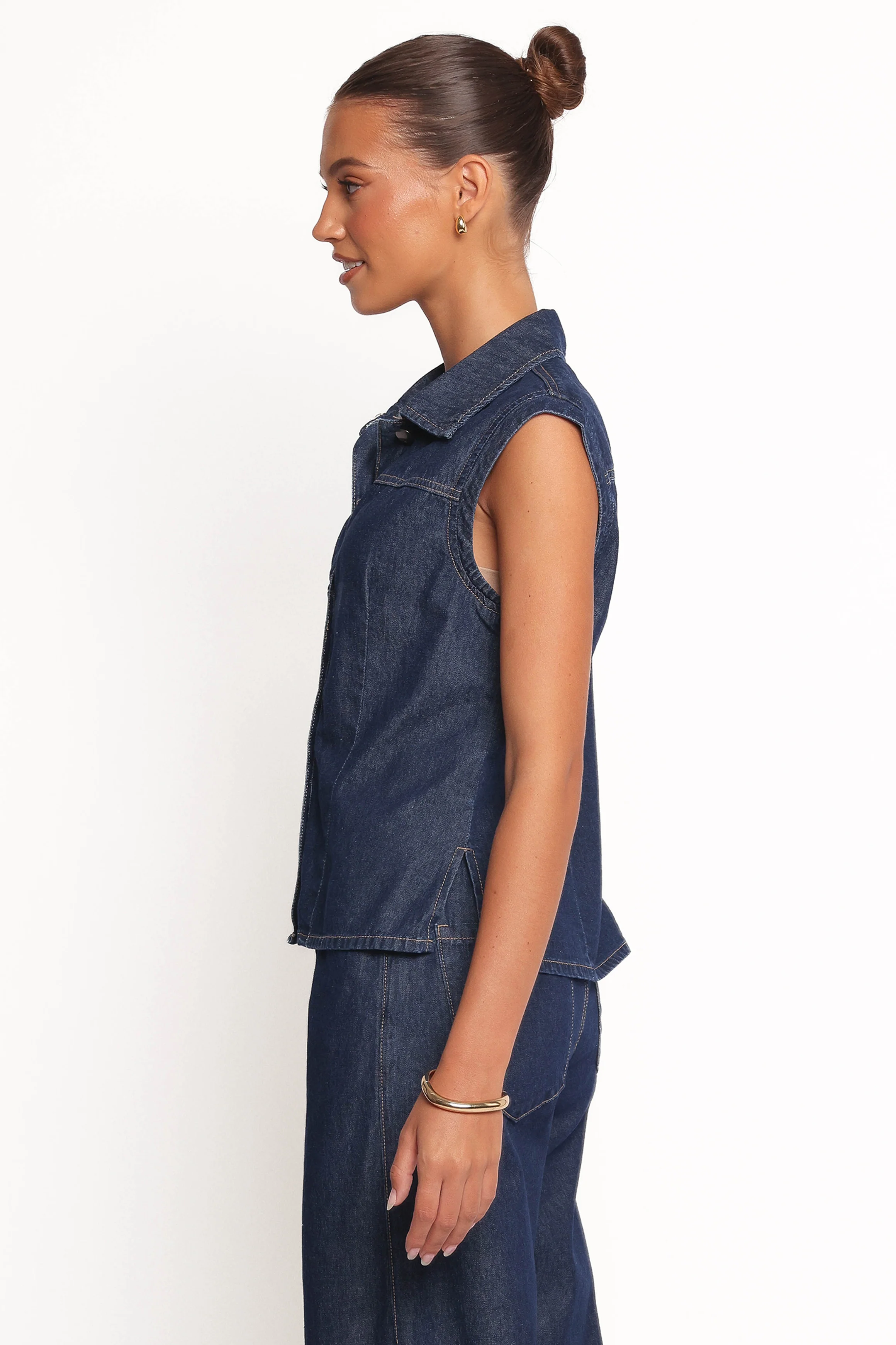 Kirie Denim Top - Indigo