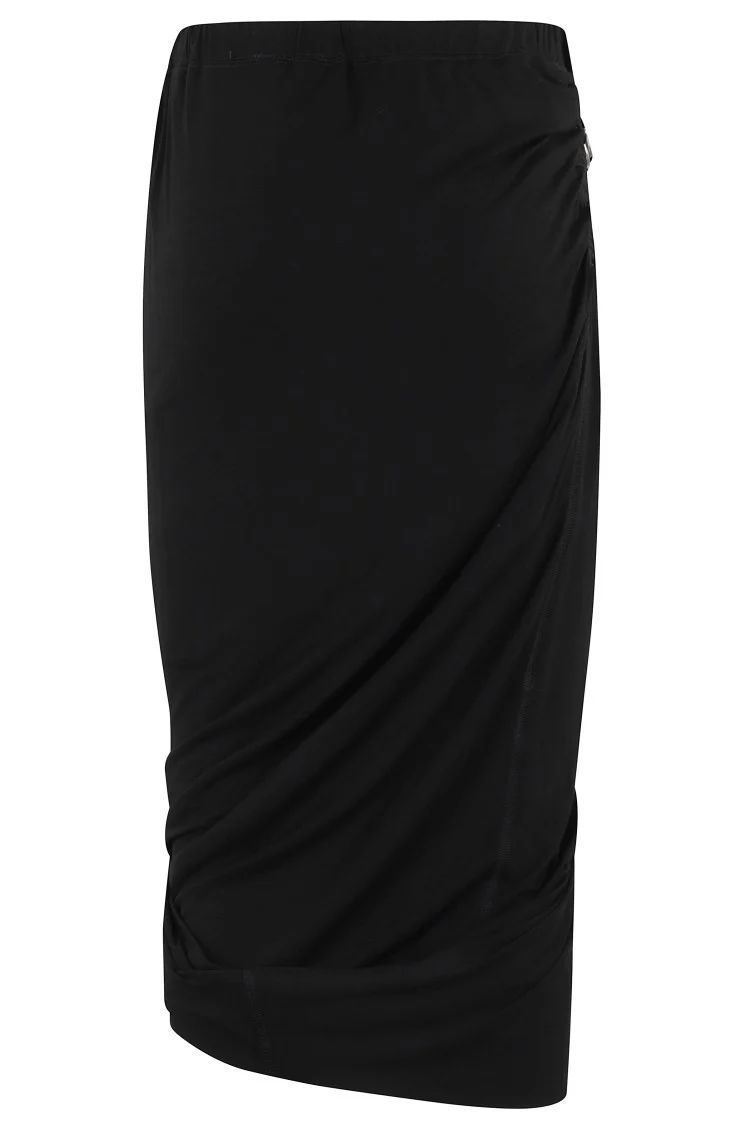 Draped Jersey Skirt With Adjustable Side Strap