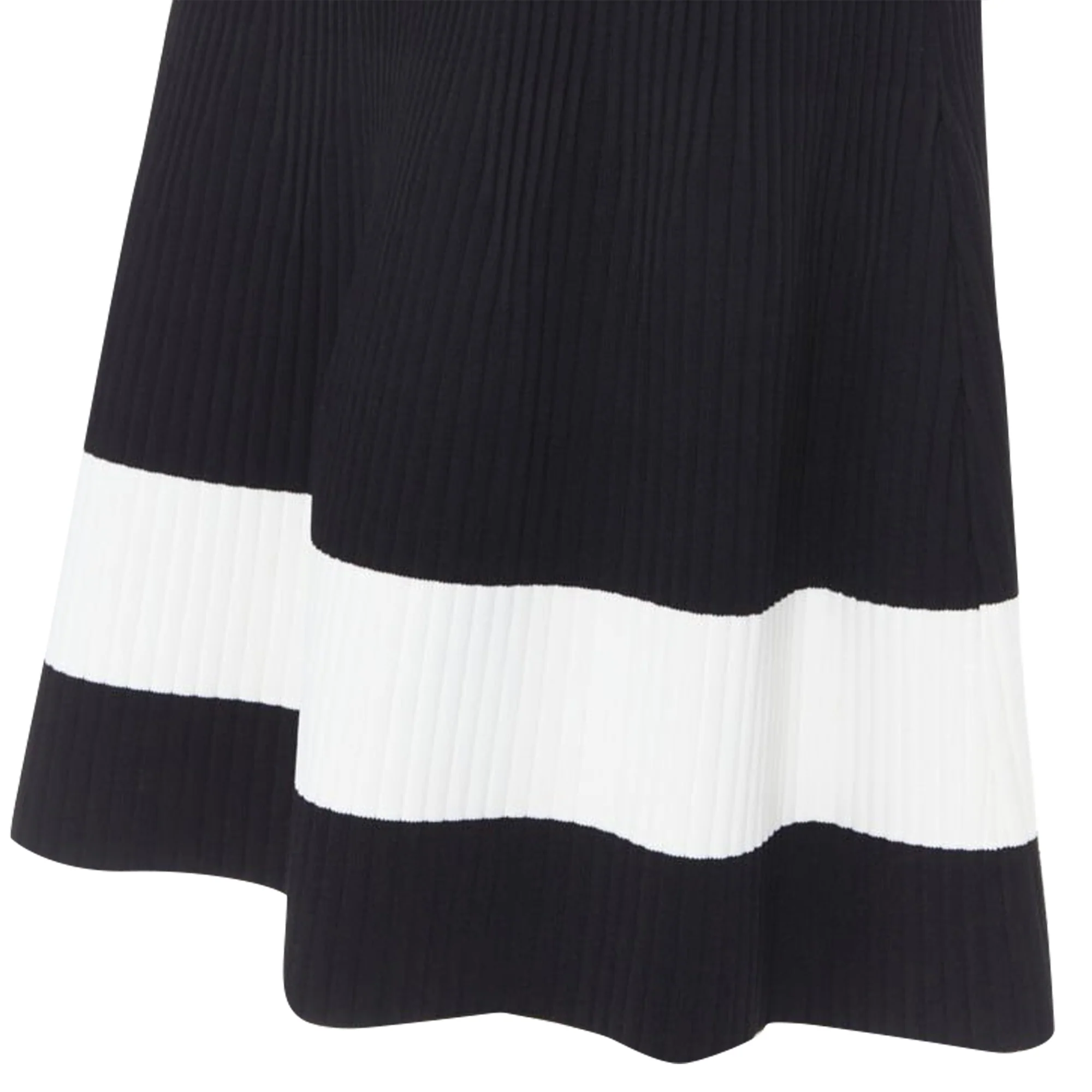 Victoria Beckham colorblocked ribbed midi skirt
