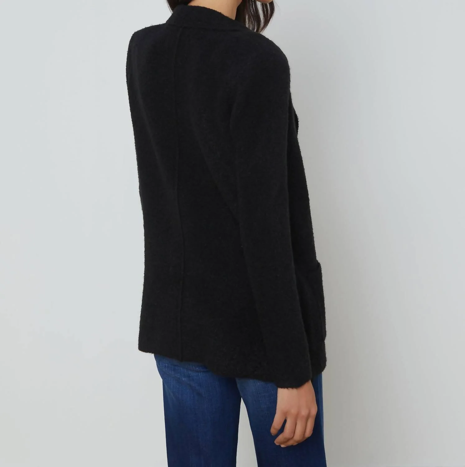 Eileen Knit Blazer In Black