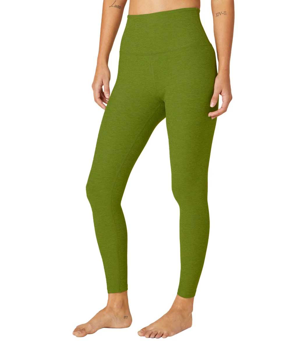 Beyond Yoga Spacedye High Waisted Caught In The Midi 7/8 Yoga Leggings Fern Green Heather