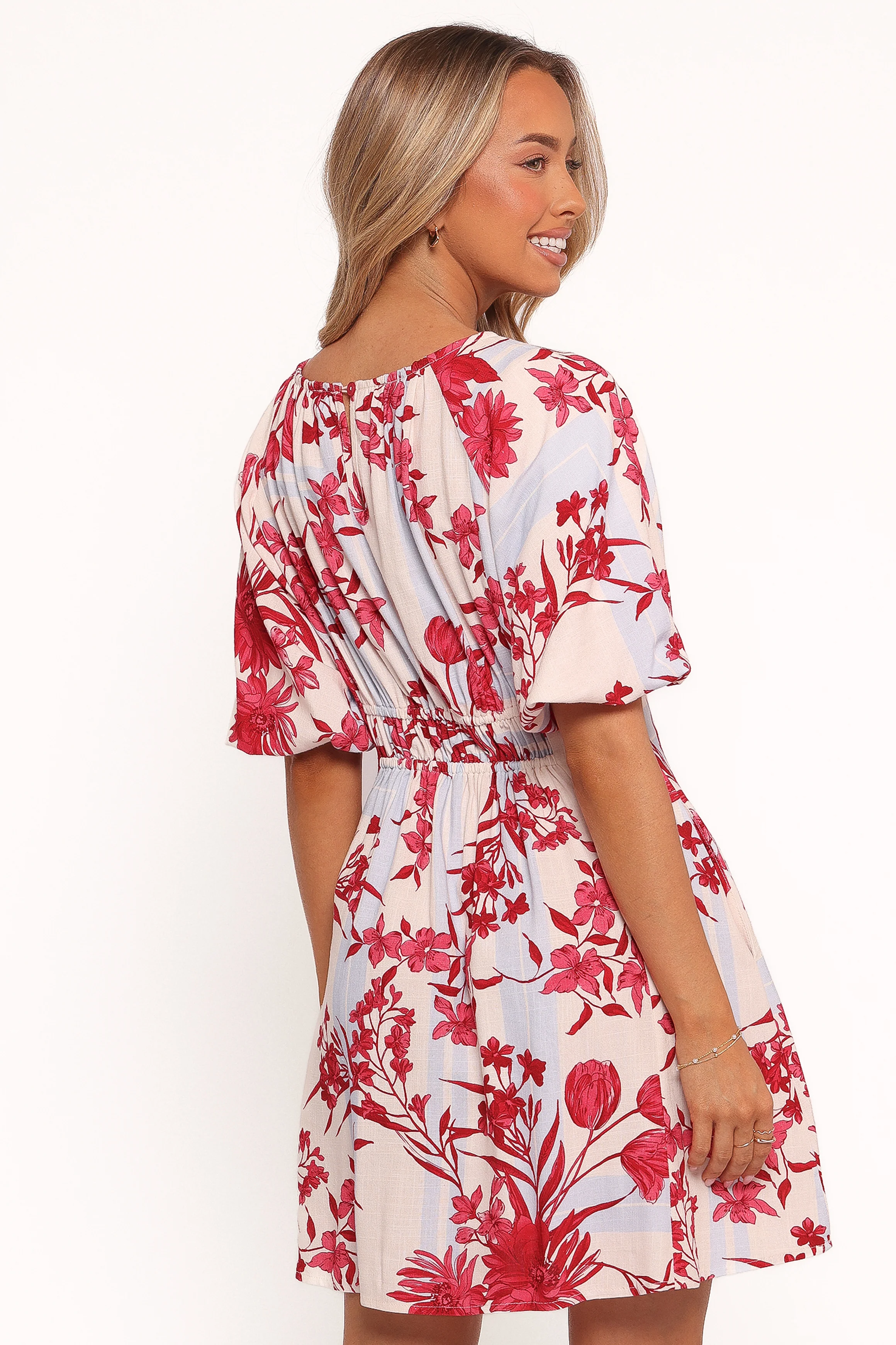Simmons Mini Dress - Fuchsia Floral