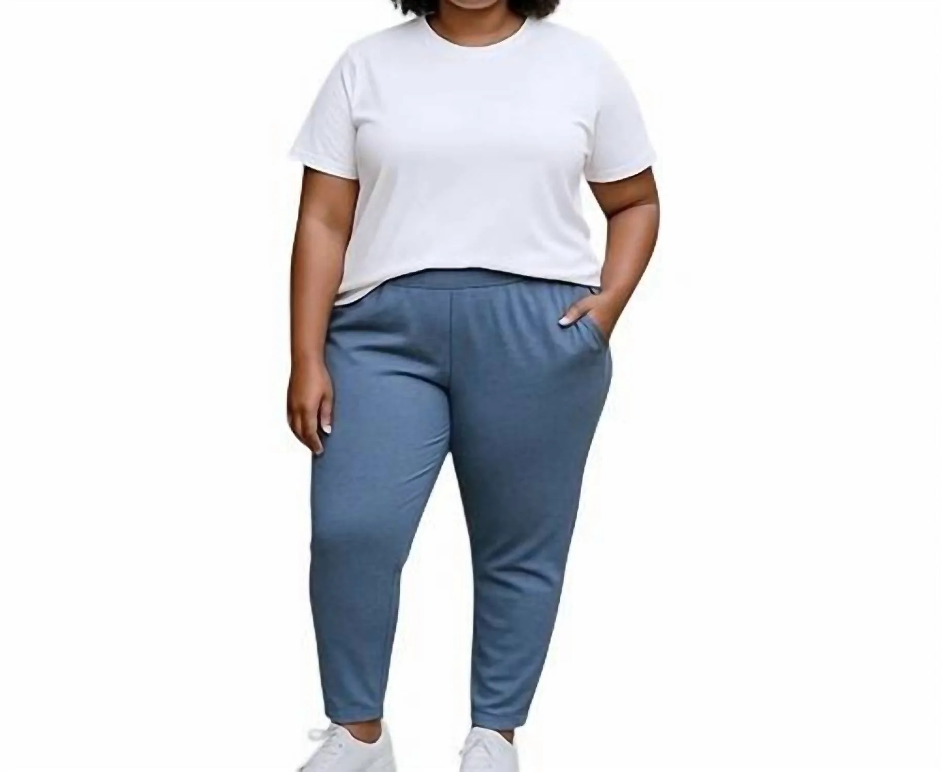 Fusion Terry Jogger In Indigo Heather