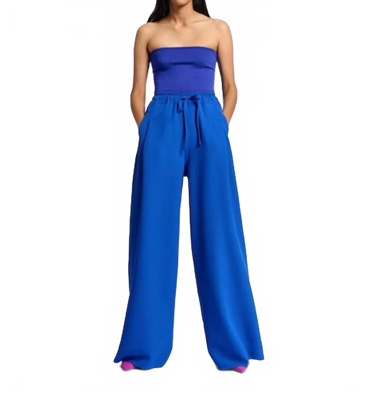 Dana High Waist Pants In Blue