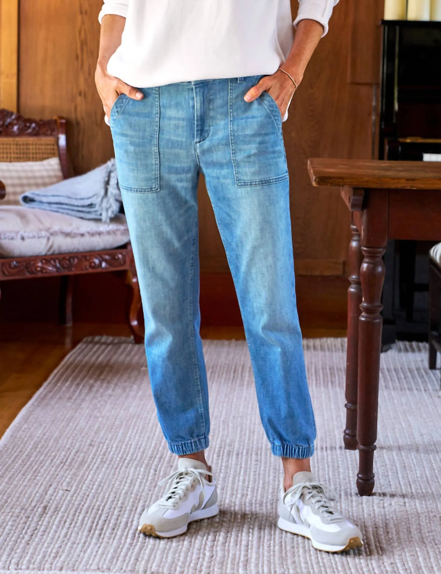 Jameson Utility Jogger Pant In 2000 Washed Blue