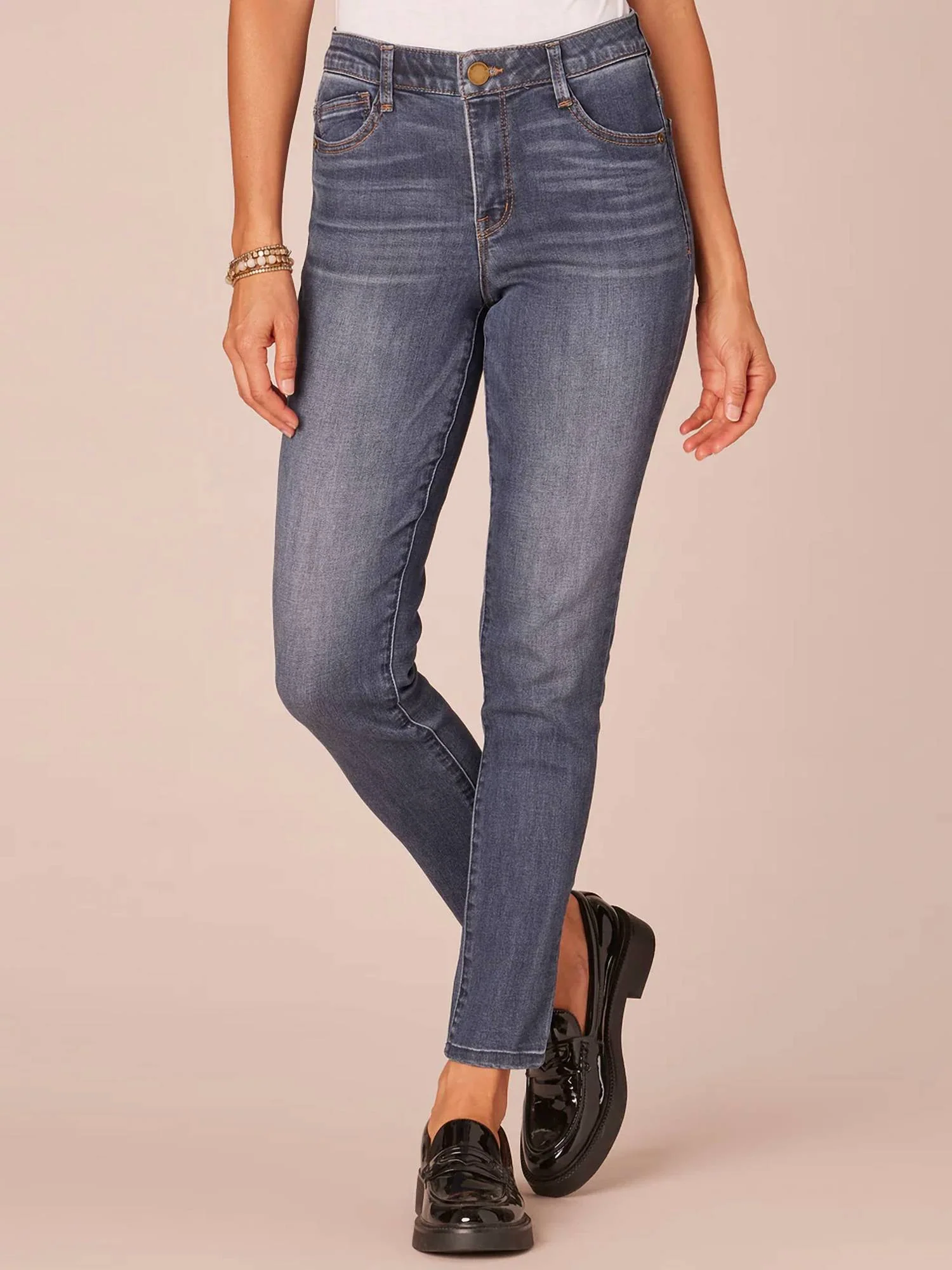 Modern Ab Solution Ankle Skinny Jeans In Blue