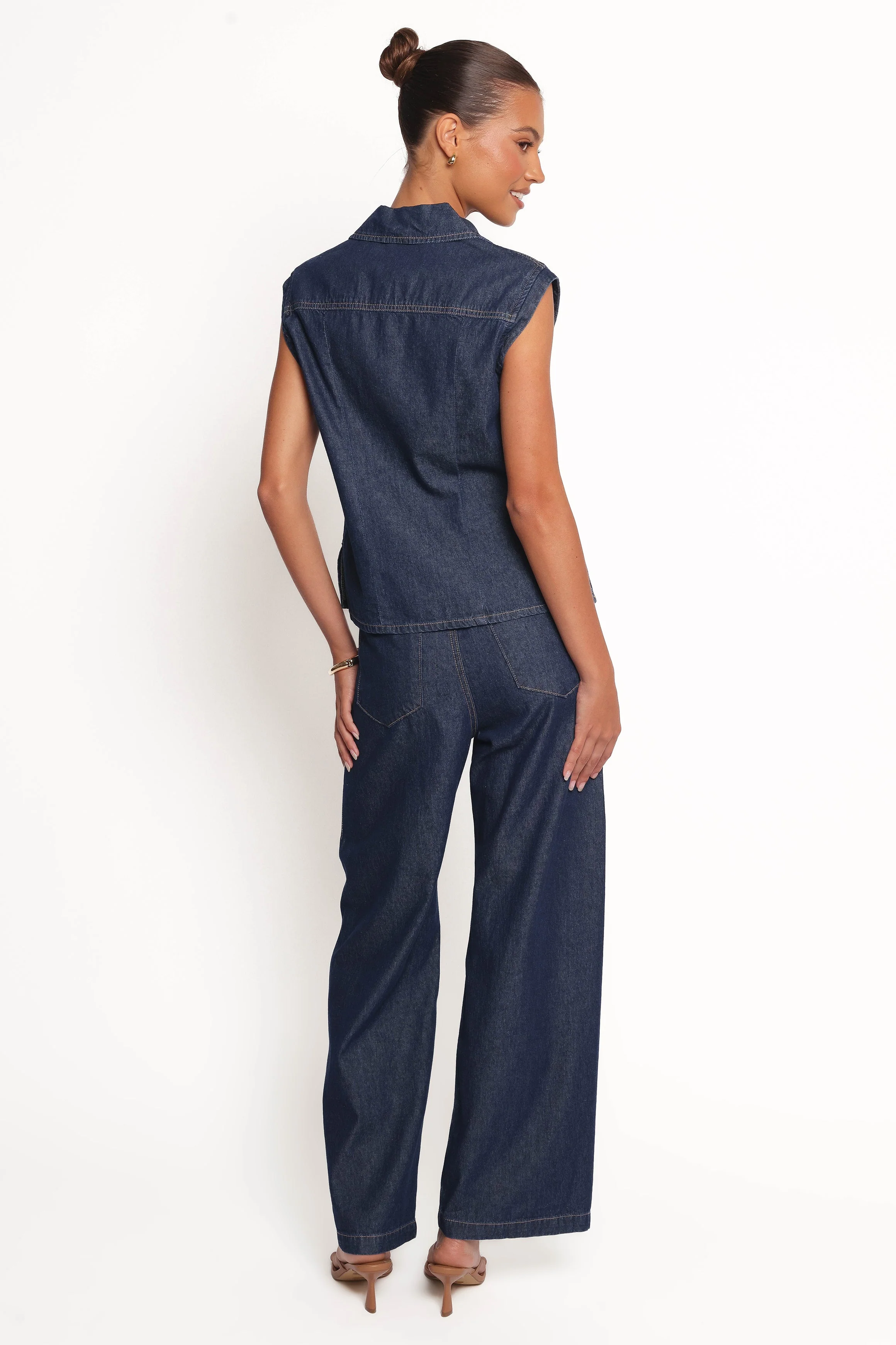 Kirie Wide Leg Denim Pant - Indigo