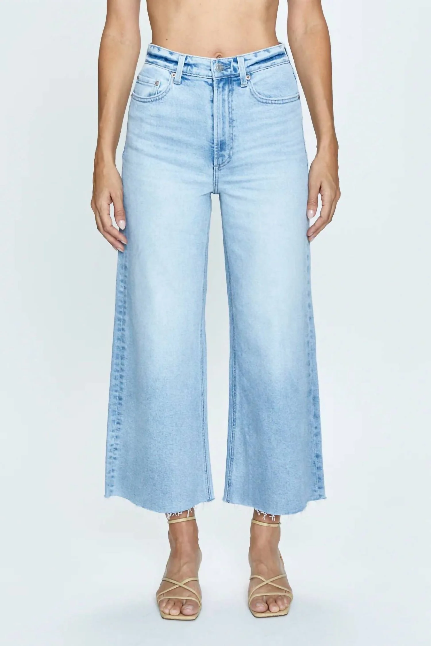 Lana High Rise Ultra Wide Jeans In Blase
