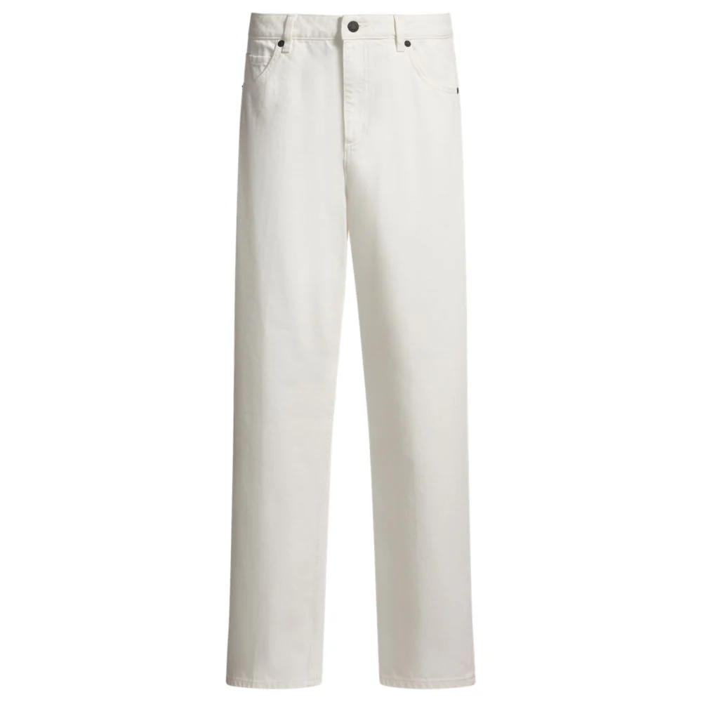 Modern-fit jeans in white rigid denim