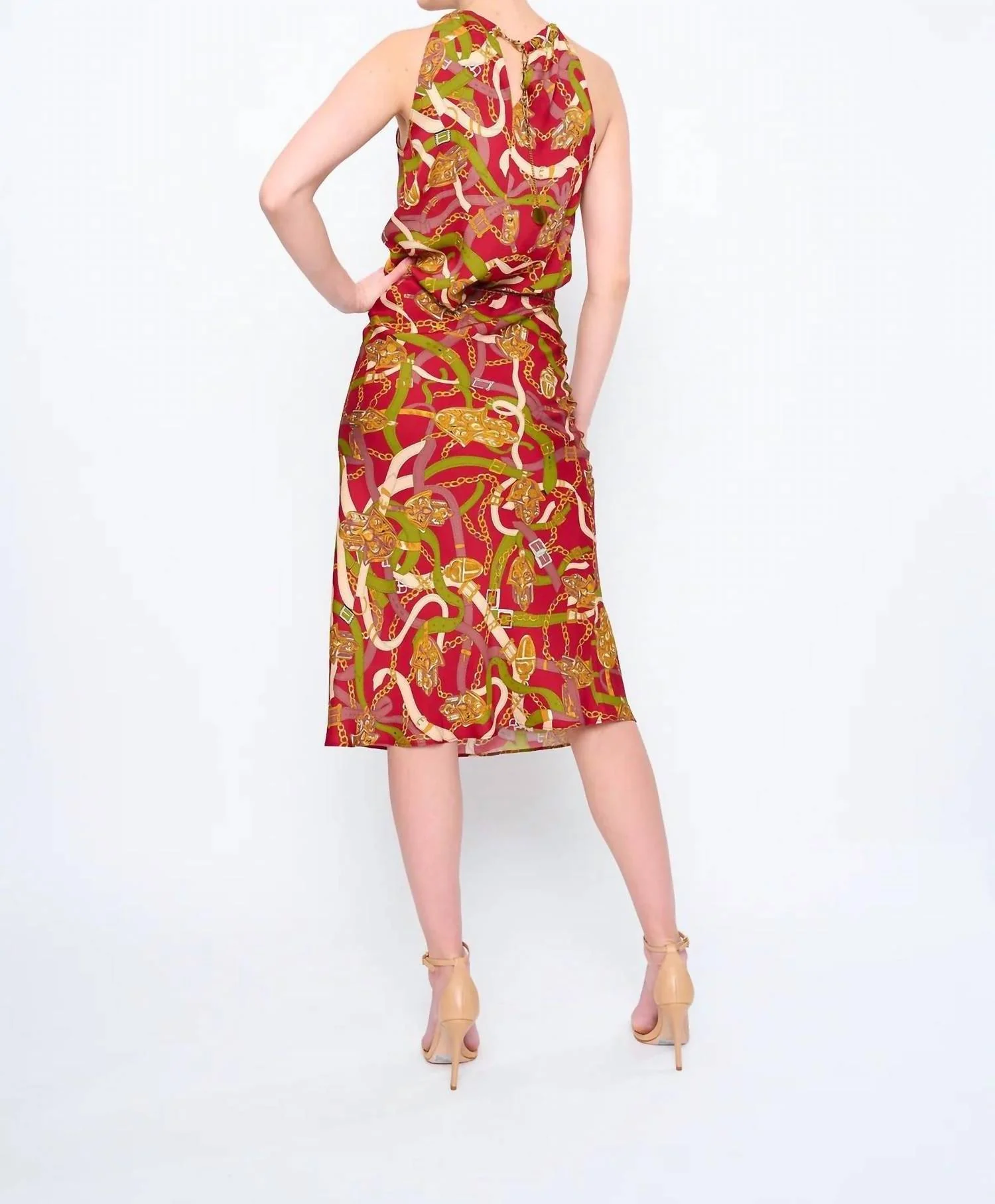 Estella Silk Skirt In Estella Maroon