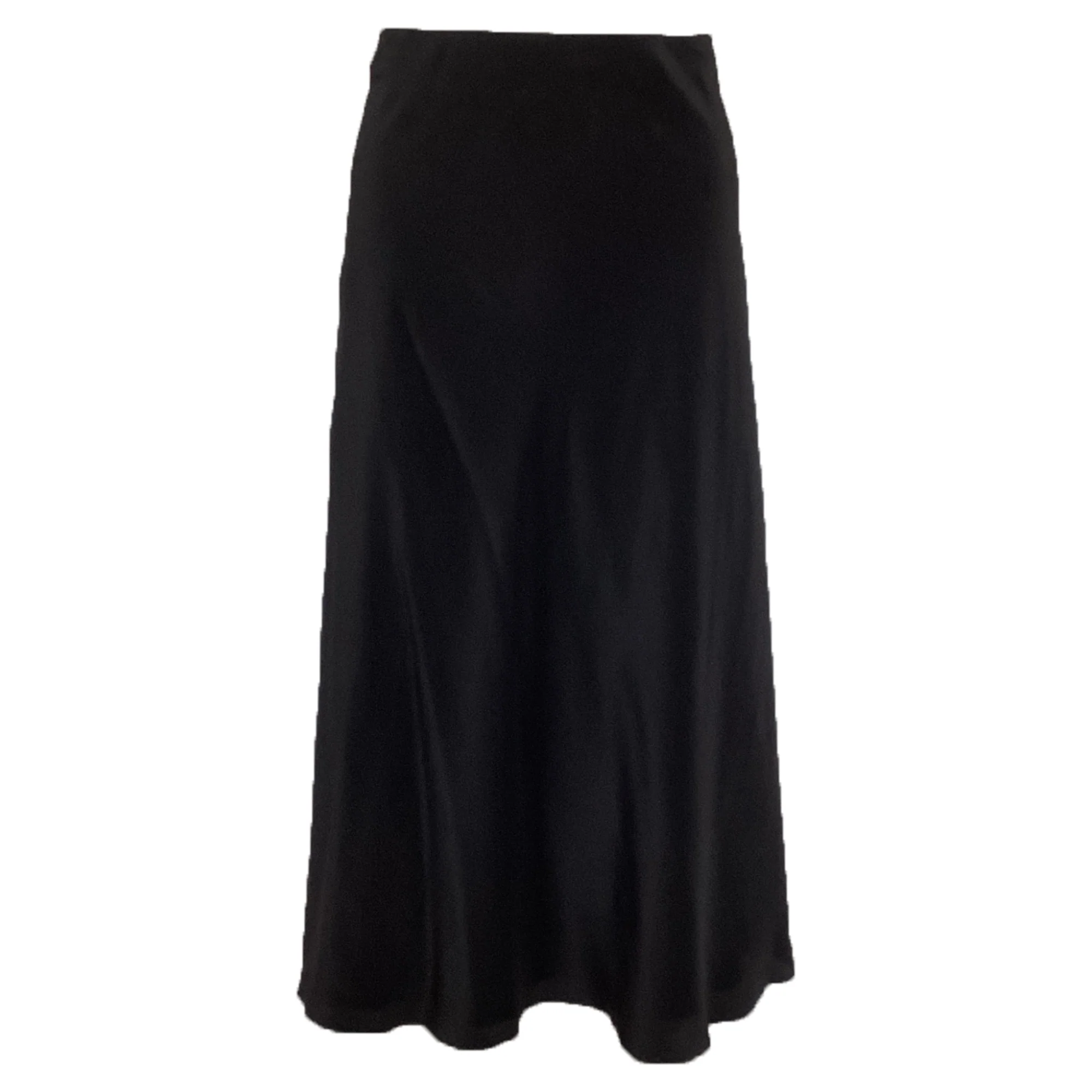 The Row Midi Skirt in Black Silk