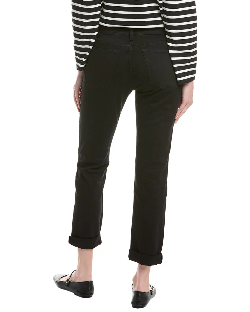 rag & bone Dre Black Low-Rise Slim Boyfriend Jean