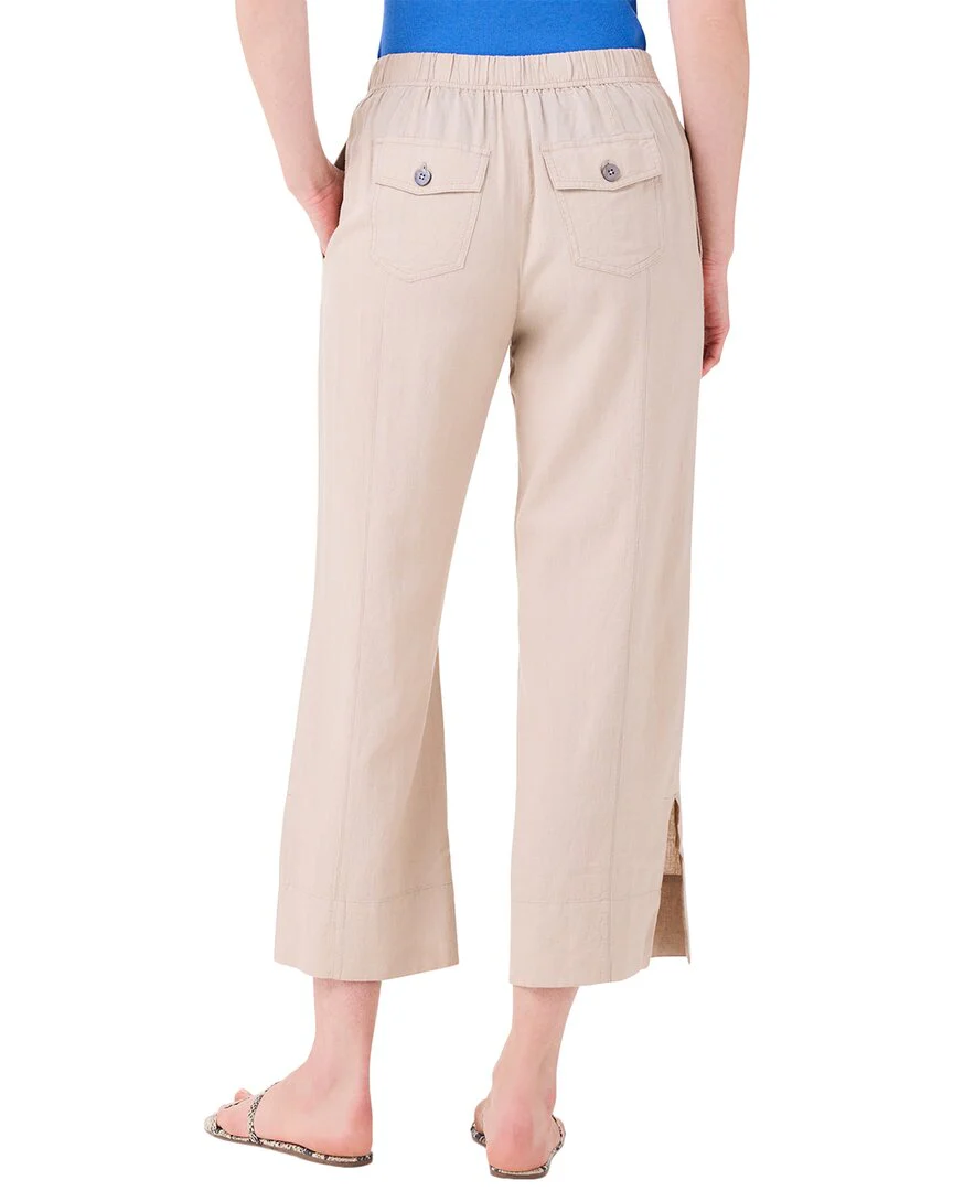 NIC+ZOE Rumba Linen-Blend Wide-Leg Ankle Pant
