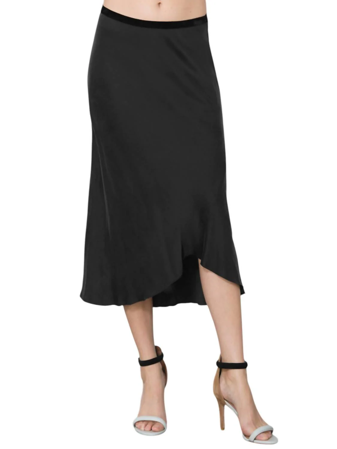 Luxe Bias Skirt In Black