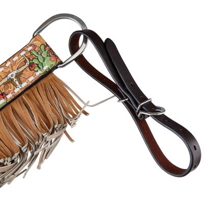 Rodeo Quincy Cactus Steer Breast Collar With Fringe