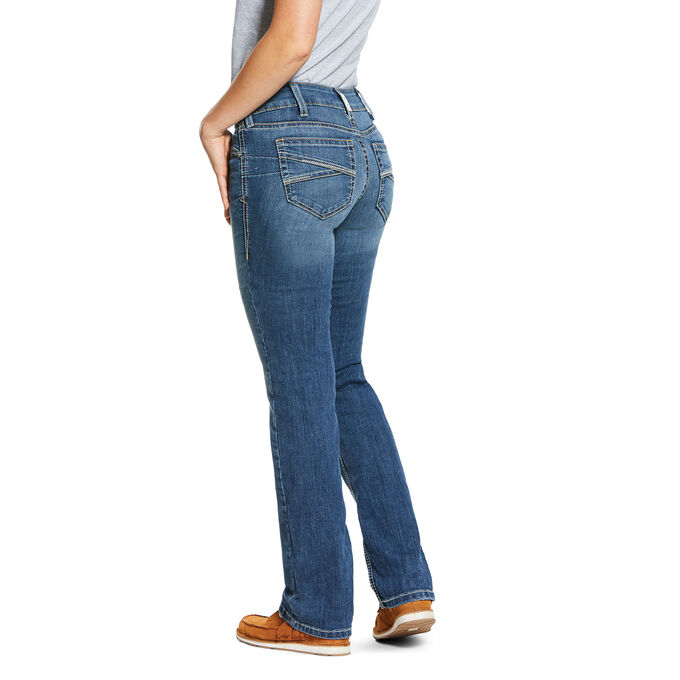 Ariat R.E.A.L. Mid Rise Stretch Presley Stackable Straight Leg Jean