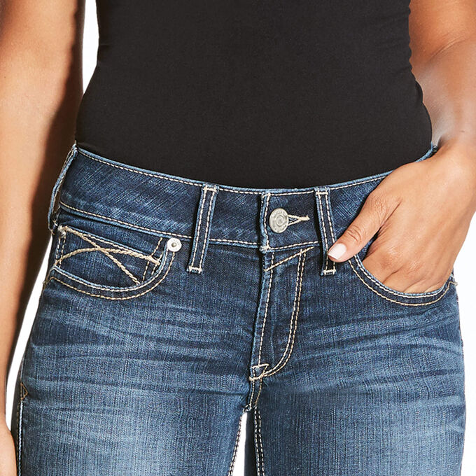 R.E.A.L. Mid Rise Stretch Tulip Boot Cut Jean