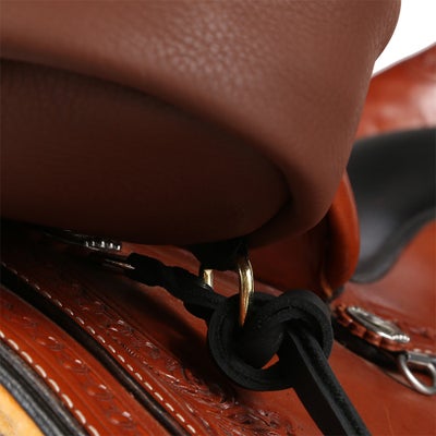 Weaver Chap Leather Contoured Cantle Skirt Saddlebag