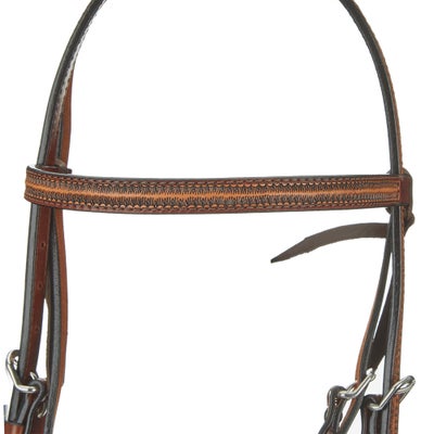 Weaver Coco Feather Hand-Painted Browband Headstall