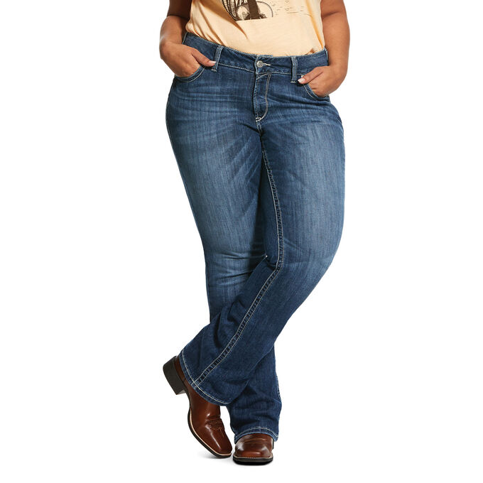 Ariat R.E.A.L. Mid Rise Stretch Carlie Boot Cut Jean