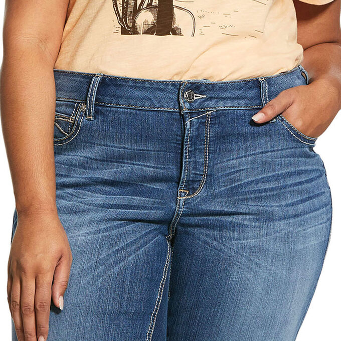 Ariat R.E.A.L. Mid Rise Stretch Presley Stackable Straight Leg Jean