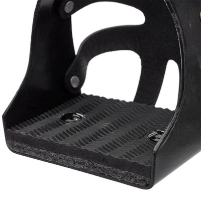 Tough 1 Metal Endurance Stirrups w/Leather Guard Cage