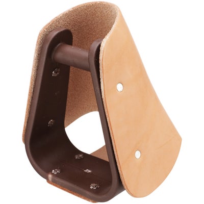 Weaver Pony Western Stirrups with Leather Tapaderos
