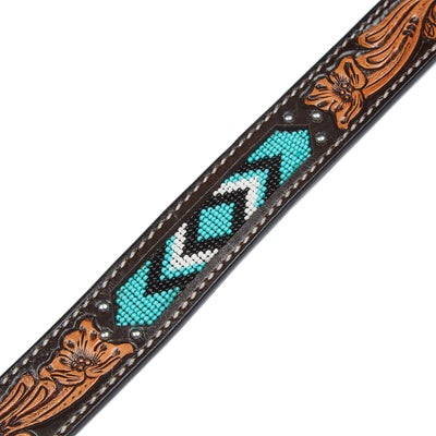 Weaver Turquoise Beaded Straight Breast Collar