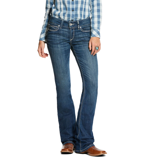 Ariat R.E.A.L. Mid Rise Stretch August Boot Cut Jean | Ariat Outlet