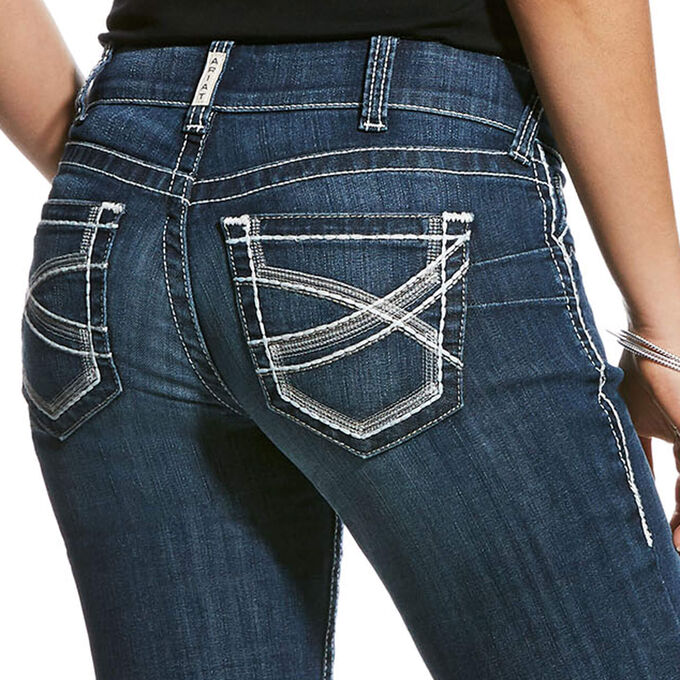 Ariat R.E.A.L. Mid Rise Stretch Ivy Stackable Straight Leg Jean