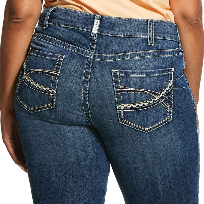 Ariat R.E.A.L. Mid Rise Stretch Carlie Boot Cut Jean