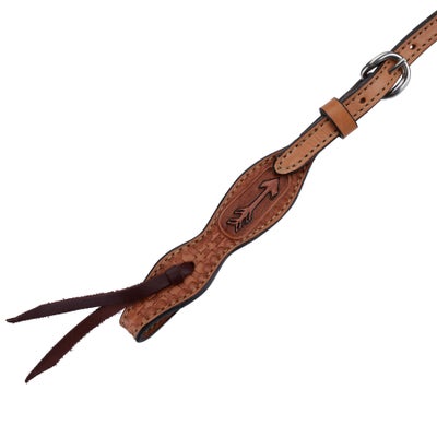 Alamo Saddlery Arrow Tooled Sleek Wave Style Headstall