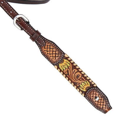 Rafter T Browband Headstall/Bridle- Painted Sunflower