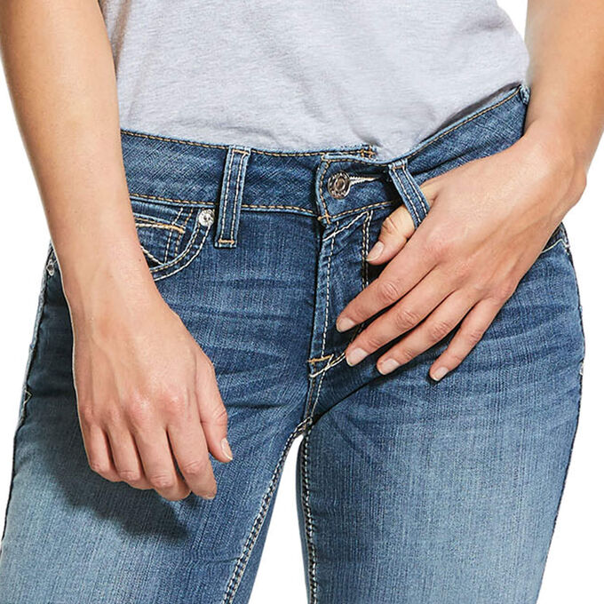 Ariat R.E.A.L. Mid Rise Stretch Presley Stackable Straight Leg Jean