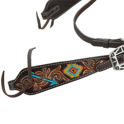 Weaver Navajo Arrow Hand-Painted Browband Headstall
