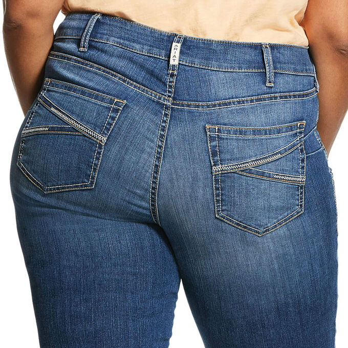 Ariat R.E.A.L. Mid Rise Stretch Presley Stackable Straight Leg Jean