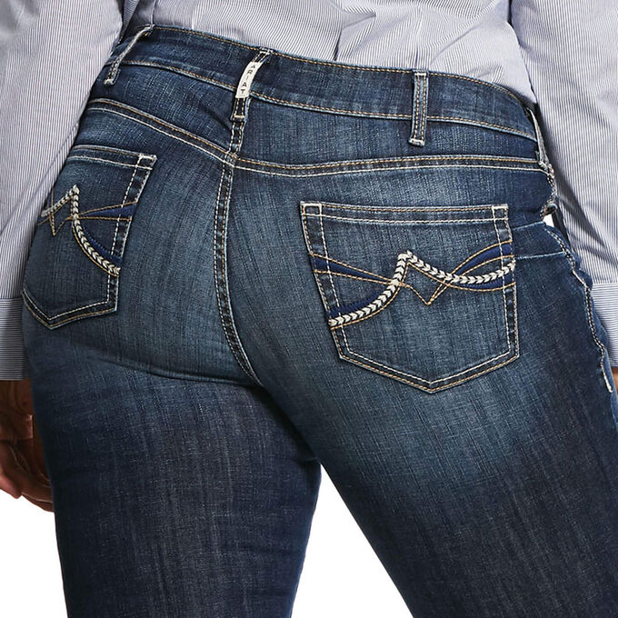 R.E.A.L. Mid Rise Stretch Brianne Stackable Straight Leg Jean